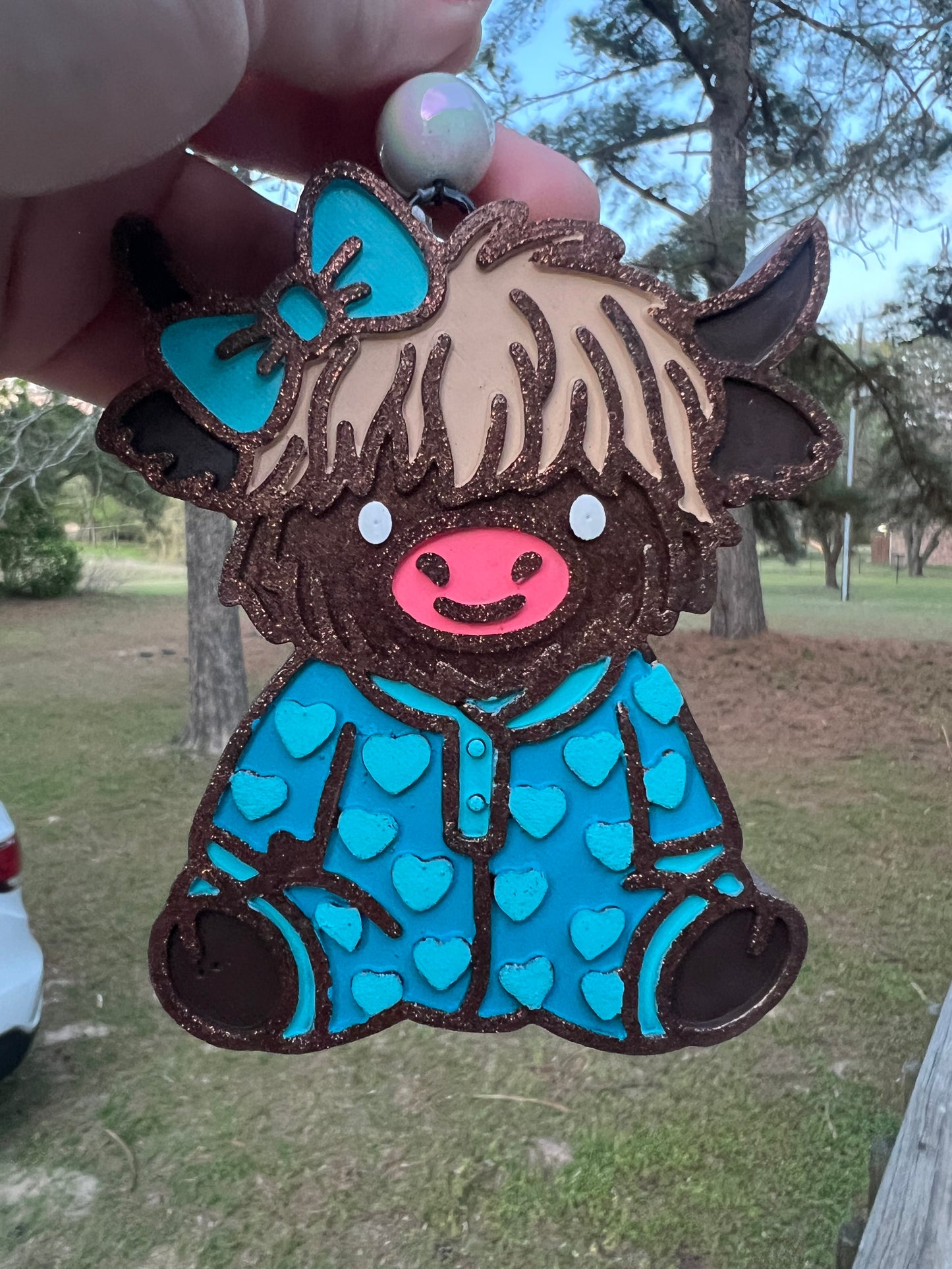 Highland cow in pjs Car freshie