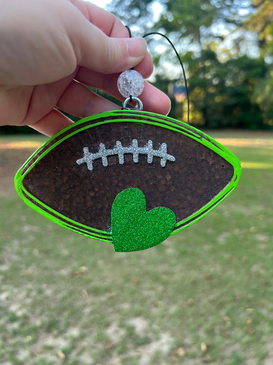 Football w/Heart Freshie