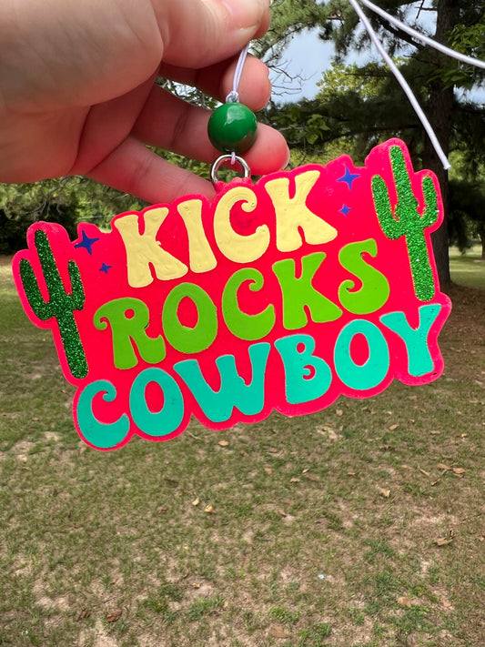 Kick Rocks Cowboy Car Freshie