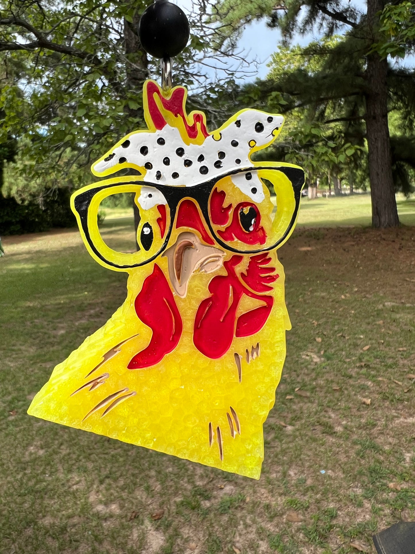 Chicken w/Glasses Car Freshie