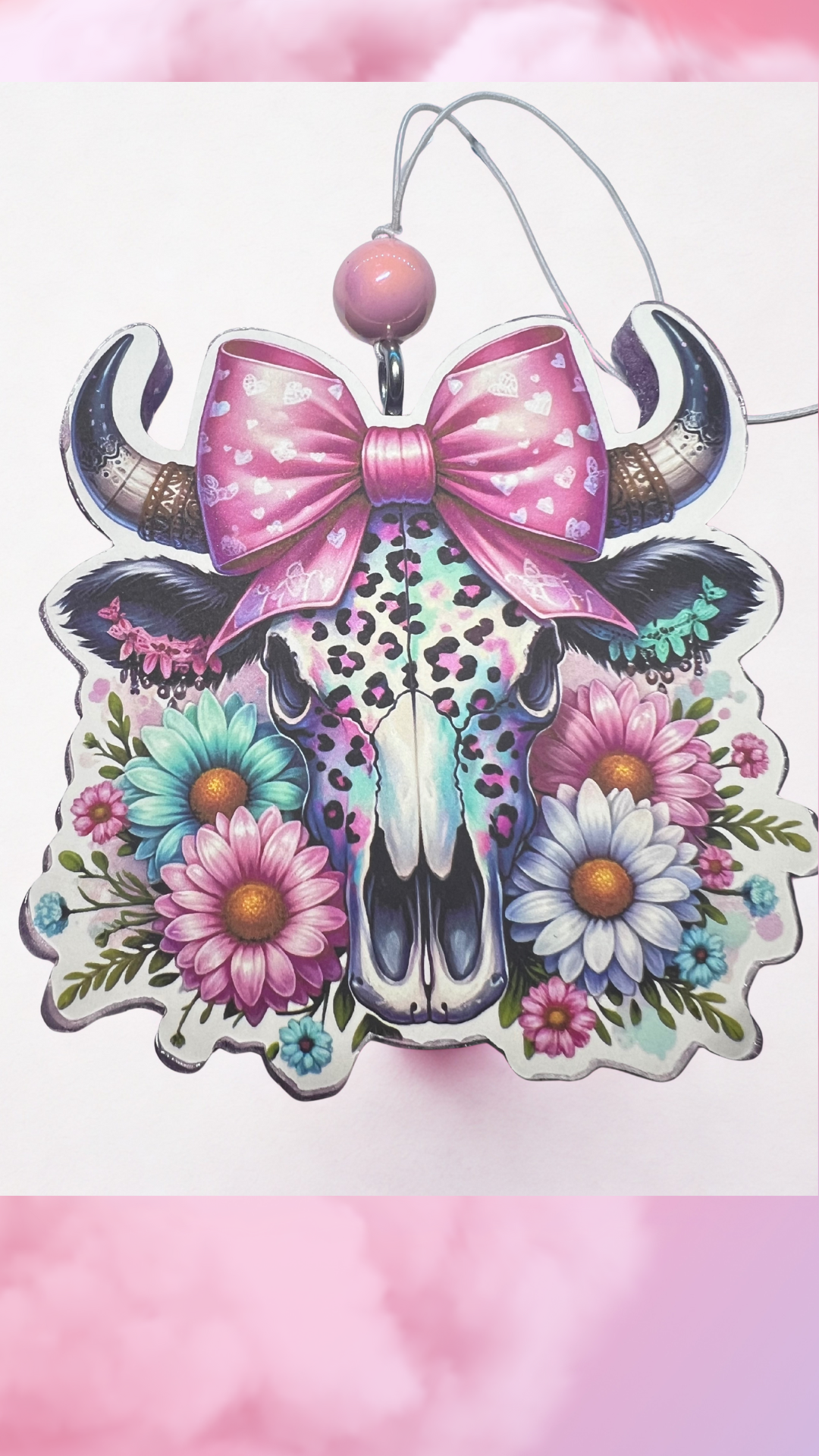 Cardstock Bull Car Freshie