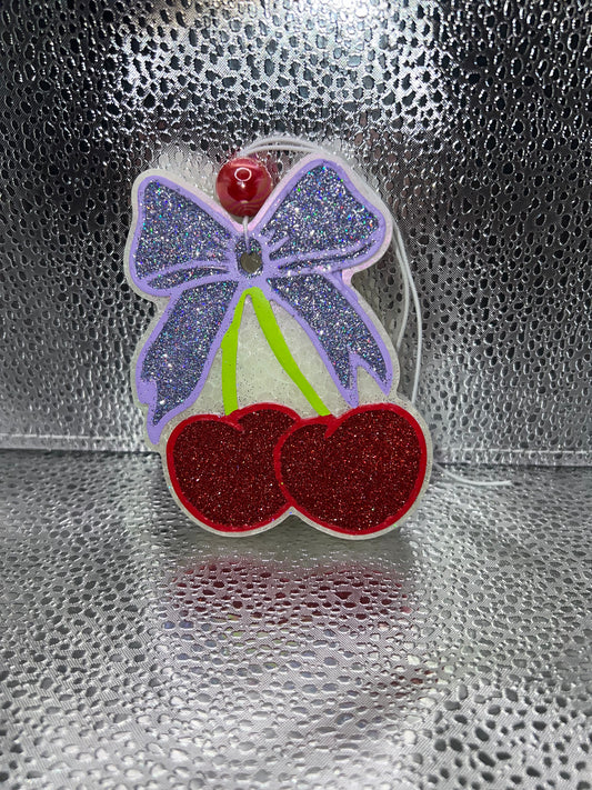 Cherries w/Bow Car Freshie