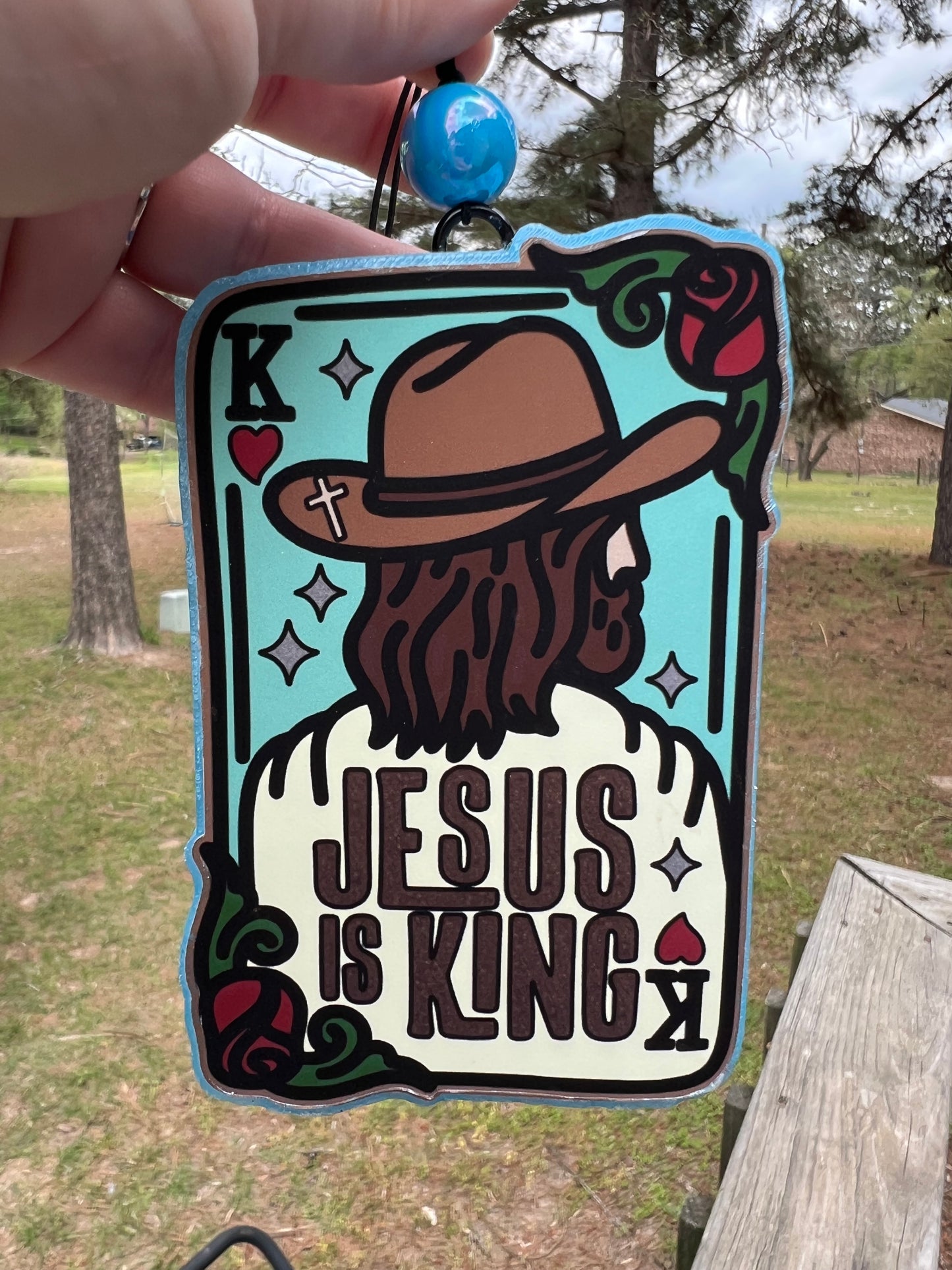 Jesus is King Car Freshie
