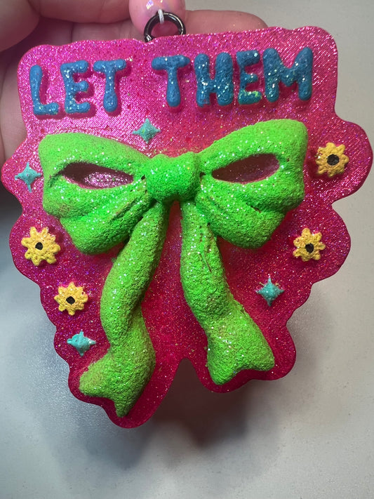 3D Let Them w/Bow Car Freshie