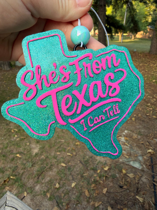 SHE FROM TEXAS Car Freshie
