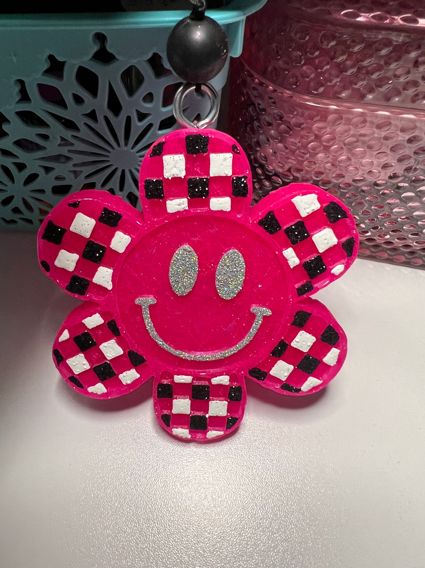 Smiley face flower Car Freshie