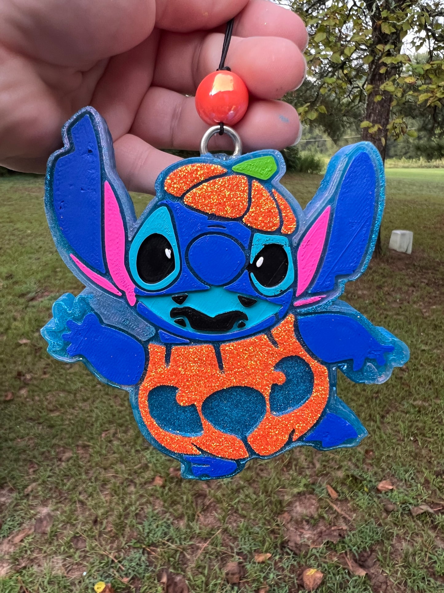 Stitch in Pumpkin Freshie