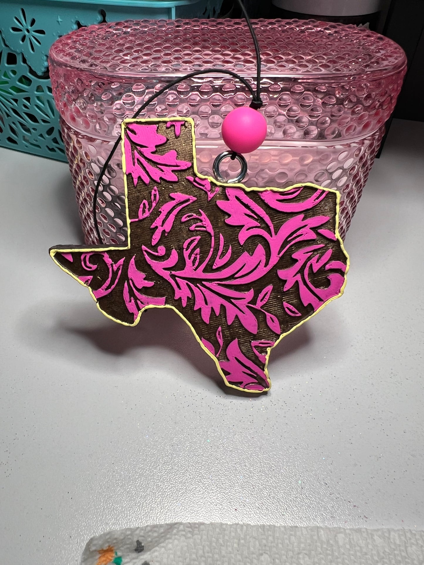 Texas w/design Car Freshie