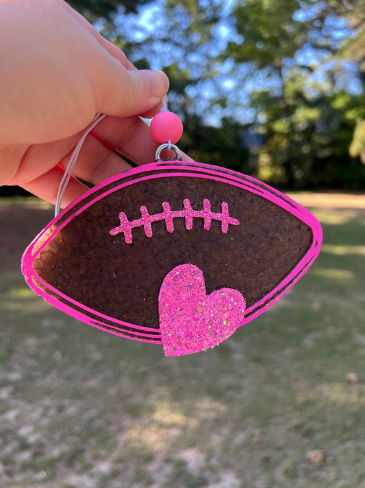 Football w/heart Car Freshie