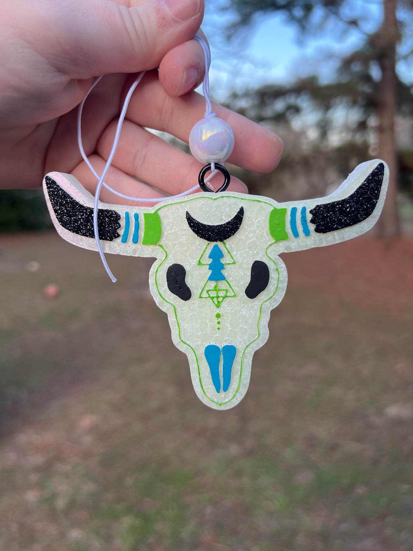 Bull Skull Car Freshie