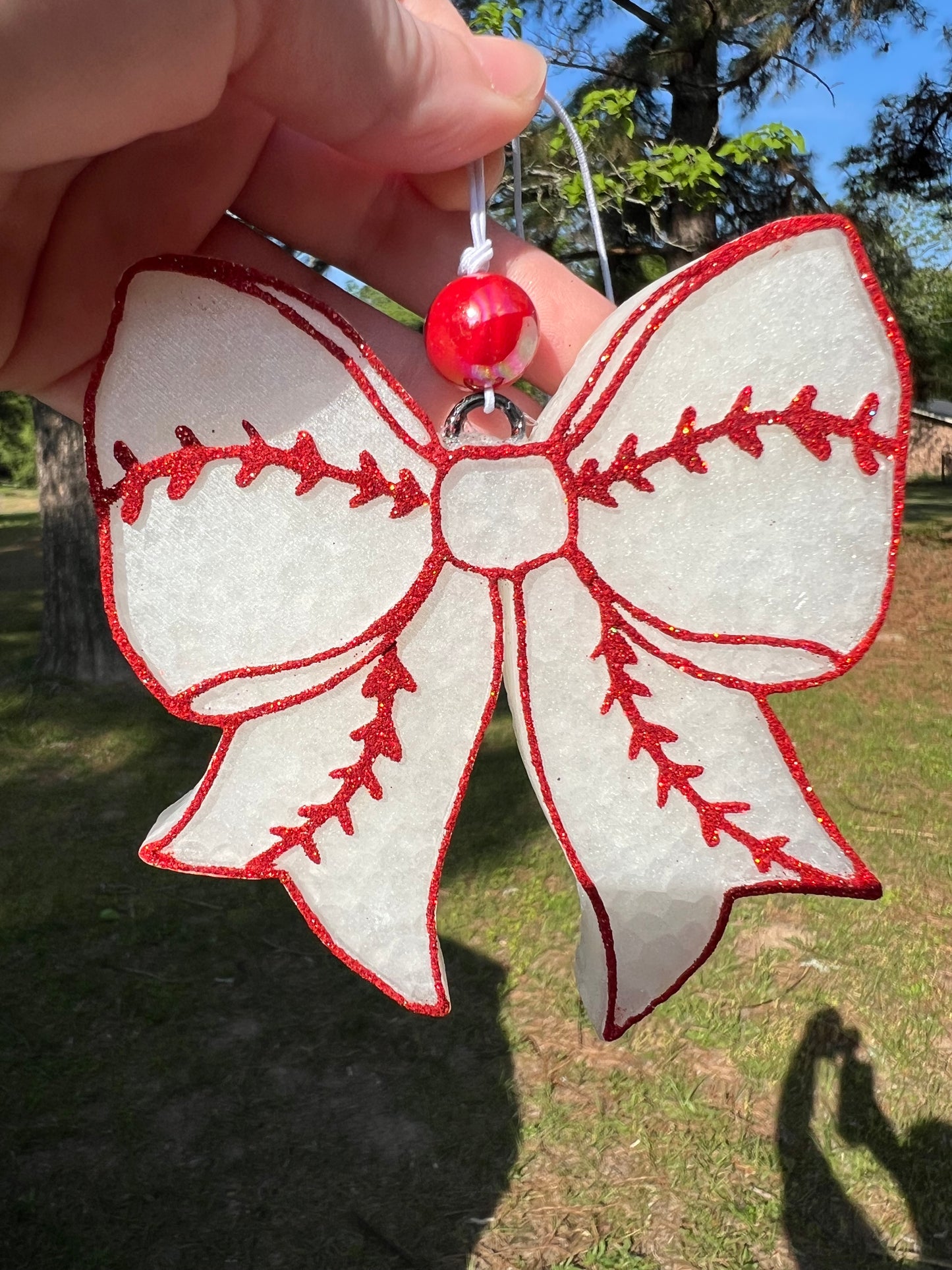 Baseball Bow Car Freshie